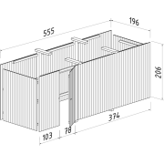 Palmako Carport Karl 40.6m2 Timber Garages & Carports